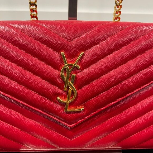 Yves Saint Laurent Portefeuille Envelope Leather Crossbody Bag/WOC (JB1084) - Picture 3 of 11